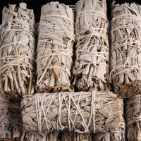 Kit de purification en gros pour la maison : Coquilles d'ormeaux, bouquet de sauge et support en bois pour la méditation et le Reiki