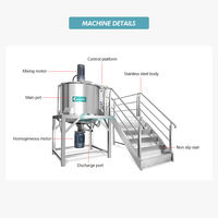 Machine de fabrication de crème hydratante pour le visage, beurre corporel, lotion solaire, homogénéisateur émulsifiant sous vide, mélangeur-pompe