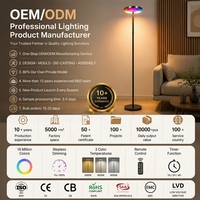 Lámpara de Pie con Proyector RGB, Lámpara LED de 36W con Control Remoto WiFi para Sala de Estar, Dormitorio, Habitación Infantil, Sala de Juegos