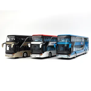 New product 1:32 double deck bus with back pull back force Alloy Metal Cars