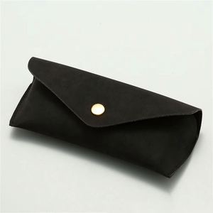 Étuis à lunettes portables unisexes en gros, étui à lunettes de soleil en cuir souple, sac à lunettes en PU coloré - Product Image 4