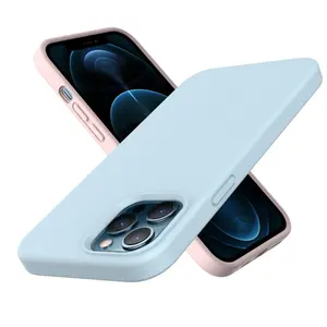 Liquid Silicone Cell Phone Case For IPhone 12 Series Original With Phone Case