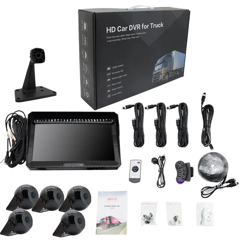 11 Inch 5ch Multiplex Monitor Rijden Assistance Voor En Achter Waterdicht Starlight Cctv Spiegel Beveiliging Ahd Camera Systeem