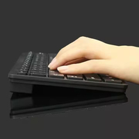 Keyboard Ergonomis Mini Slim Berkabel USB Desain Sederhana dan Ringkas untuk Laptop dan Komputer Desktop Plug and Play