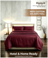 Parure de lit en coton uni, housse de couette 100% coton, drap de lit en coton uni, linge de lit en coton lisse pour un sommeil quotidien