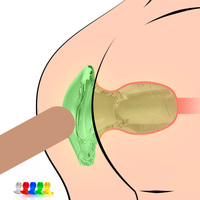 Dilatateur anal lumineux en silicone souple Kimi/OME, étanche, avec lumière clignotante pour stimulation anale féminine