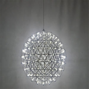 Moderne SS hall de <span class=keywords><strong>l</strong></span>'hôtel star LED lustre oeuf forme ovale pendentif lumière - Product Image 2