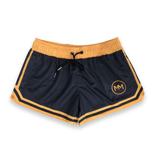 Pantalones cortos de baloncesto recortados con contraste de colores Pantalones cortos de entrenamiento para correr con logotipo bordado personalizado - Product Image 3