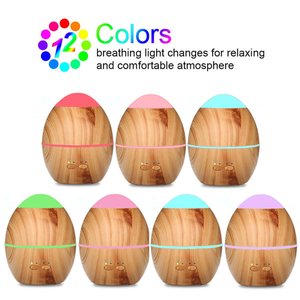 300ml hạt gỗ hình trứng siêu âm hương thơm khuếch tán với đầy màu sắc đèn LED Máy tạo độ ẩm không khí được sử dụng trong khách sạn Thẩm mỹ viện - Product Image 4