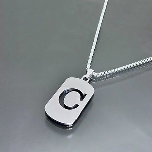 Collana con <span class=keywords><strong>Lettere</strong></span>, Collana in Acciaio al Titanio, Accessori di Abbigliamento per Studenti e Coppie - Product Image 3
