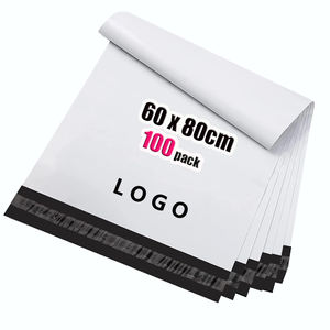 Bolsas de Embalaje Blancas GTU WHKD101 Personalizadas, Impresas, Autoadhesivas, con Relieve/Bajo Relieve, de 0.5 Mil de Grosor, 60x80cm, 100 Unidades para Artículos de Gran Tamaño - Product Image 1