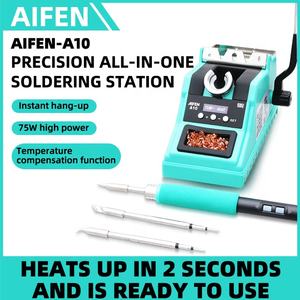 AIFEN A10 tragbare digitale Lötstation mit 210 kleinen Lötkolben-Spitzen Lötkolben schnelles Aufheizen und Induktionsschlaf - Product Image 2