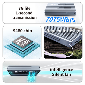 ITGZ - Carcasa <span class=keywords><strong>Externa</strong></span> para Disco Duro <span class=keywords><strong>SSD</strong></span> <span class=keywords><strong>Thunderbolt</strong></span> 5, 80 Gbps, M.2 NVMe, con Ventilador de Refrigeración, OEM - Product Image 3