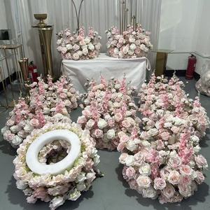 Ofertas Relámpago GreenLife: Centros de Mesa de Flores de Seda de 60 cm con Rosas Blancas y Rosas para Decoración de Restaurantes - Product Image 3