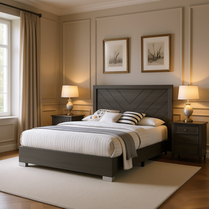 Cabecera de Cama Queen Size Contemporánea DB, Acabado Gris, Muebles Modernos para Dormitorio - Product Image 2