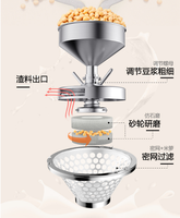 Broyeur de soja commercial automatique 1.1KW Lait de soja Gelée de tofu Fabrication de peau de tofu Produit de haricot Séparation du lait de soja et de l'okara