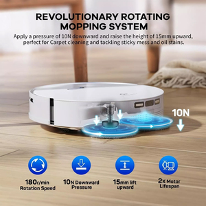 Robot Vacuum Cleaner 5200mah Hidden Dtof Laser Navigation <strong>Cleaning</strong> Robot Aspirador Vacuum Cleaner <strong>Mop</strong> With Self-emptying Dustbin - Product Image 3