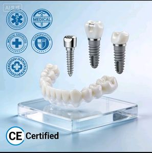 Modello di Componente per Impianto Dentale Certificato CE - Espositore per Abutment e Corona per Formazione Odontoiatrica - Product Image 1