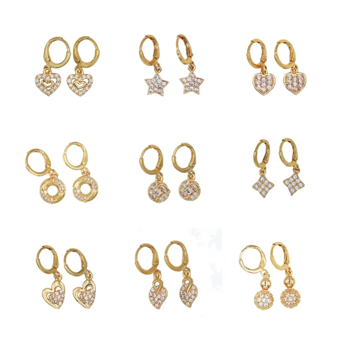 white gold earring settings