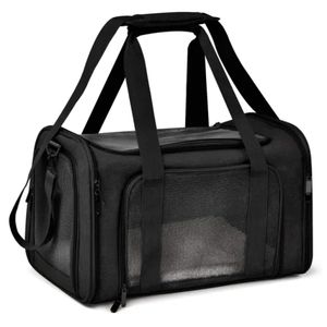 Foldable Portable Grey Oxford Material <b>Pet</b> Dog Cat <b>Carrier</b> Bag with Zipper Closure Fashion Style for All Seasons Travel - Product Image 2