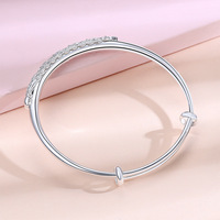 Bracelet jonc en argent massif filigrané de haute qualité RFJEWEL en forme de paon et de phénix pour femmes, idéal comme cadeau de Saint-Valentin