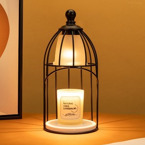 Metal Bird Cage Aromatherapy Wax Melting Lamp Dimmable Multi-Color Ambient Light No Flame Candle Warmer for Housewarming Gifts - Product Image 4