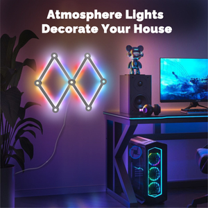 Applique murale RGBIC épissage barre lumineuse LED atmosphère bricolage avec télécommande <span class=keywords><strong>IR</strong></span> synchronisation du rythme de la musique pour salle de jeu <span class=keywords><strong>MOES</strong></span> - Product Image 4