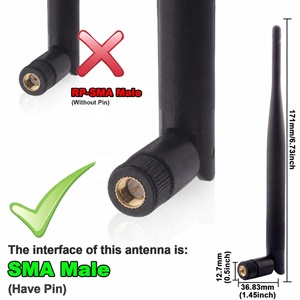 Antenne ADS-B articulée omnidirectionnelle à gain élevé 978 MHz 1090 MHz IP67 2 dBi large bande SMA-mâle pour récepteur <span class=keywords><strong>de</strong></span> suivi d'avions - Product Image 3