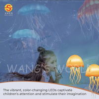 Nouvelle lampe de méduse colorée transfrontalière Table multifonctionnelle cour Suspension lustre lumière chaude veilleuse Charge