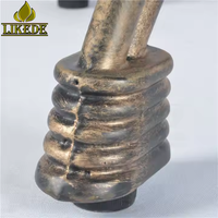 Socle de table vintage en fonte de bronze antique à 3 pieds, piédestal décoratif pour mobilier de café, bistrot, restaurant