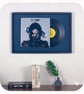Support de Présentation pour Disque Vinyle 12 Pouces, Cadre <span class=keywords><strong>Photo</strong></span> Mural pour Album CD, Boîte à Ombre pour Vinyle avec Miroir Intégré - Product Image 3