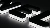 Lettres rétroéclairées en métal 3D Enseigne LED personnalisée Lettres de canal lumineuses Halo Signalisation éclairée Visage noir WhiteLightBusiness Logo Display