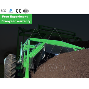 Machine de compostage d'engrais organique de grande capacité tourneur de compost d'andain avec moteur à vendre - Product Image 2