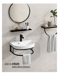 <span class=keywords><strong>Pas</strong></span> <span class=keywords><strong>cher</strong></span> Salle De Bains Évier Console Pieds Métal Mat <span class=keywords><strong>Noir</strong></span> Art Lavabo Avec Porte-Serviette Lavabo Avec Lavabo Porte-Serviette - Product Image 6