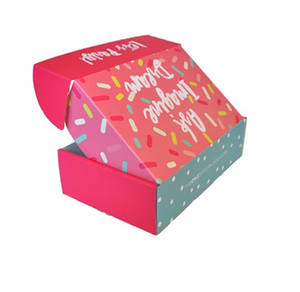 Boîte d'expédition en carton ondulé auto-assemblante, écologique, biodégradable et recyclable, avec impression personnalisée et marquage à chaud du logo - Product Image 1