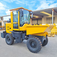 Mini tombereau de chantier chinois de 1 tonne, 3 tonnes, 5 tonnes, tombereau hydraulique tout-terrain à roues pour la vente