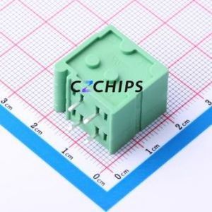 JL105R-75002G01 Screw Terminal Block Bent Lead Through Hole,P=7.5mm Connector 1x2P 7.5mm Green Right Angle Insert - Product Image 2