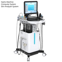 Salon professionnel Grade Pro Hydraskin 12-en-1 Machine d'analyse de la peau Hydra Dermabrasion Jet d'oxygène pour le visage