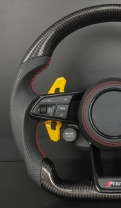 Volante de Fibra de Carbono y Cuero Personalizado para <span class=keywords><strong>Audi</strong></span> RS con Botón de Encendido, Selector de Conducción y Palancas de Cambio para <span class=keywords><strong>Audi</strong></span> A/<span class=keywords><strong>Q</strong></span>/S/RS/Q5/Q7 - Product Image 5