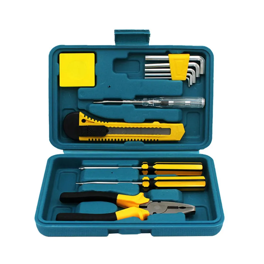 Kit d'outils 12 pièces outils d'urgence portables montés sur véhicule à usage domestique