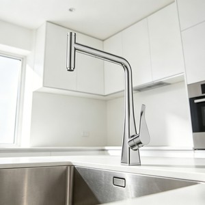 Kitchen Raindance Faucet Single Handle Pull Out <b>Spray</b> Deck <b>Mounted</b> 2.0-2.9gal/m Universal Flexible Hose Hot And Cold Water - Product Image 3