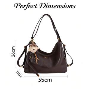 <span class=keywords><strong>Bolso</strong></span> Bandolera Vintage con Colgante de Oso - Versátil, Ideal para Viajes Diarios, <span class=keywords><strong>Bolso</strong></span> Multifuncional de Gran Capacidad para <span class=keywords><strong>Mujer</strong></span> - Product Image 6