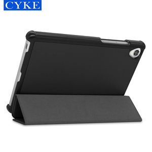 CYKE A Tre Ante DELL'UNITÀ di elaborazione Linguetta in pelle <span class=keywords><strong>M8</strong></span> Tablet di caso Del Basamento di Protezione Della Copertura di Vibrazione Per Lenovo <span class=keywords><strong>Tab</strong></span> <span class=keywords><strong>M8</strong></span> FHD HD TB-8705F/N TB-8505F/X - Product Image 2