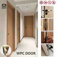 Porte intérieure résistante à l'humidité en WPC, sur mesure pour projets d'hôtels et d'appartements, vente en gros d'usine