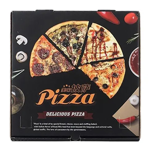 Hộp Đóng Gói Mang Đi <span class=keywords><strong>Pizza</strong></span> Màu Đen 6 8 9 10 12 14 16 18 Inch Có Thể Gập Lại Thân Thiện Với Môi Trường Thiết Kế Tùy Chỉnh - Product Image 2