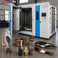 Machine de revêtement PVD AsiaLink avec pompe moteur pour branches et embouts de lunettes, fonctionnement automatique, placage ionique sous vide, finition décorative