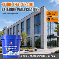 Fournisseur de peinture murale extérieure effet pierre, revêtement liquide en marbre Saibaoli, anti-alcali, anti-moisissure, résistant aux intempéries
