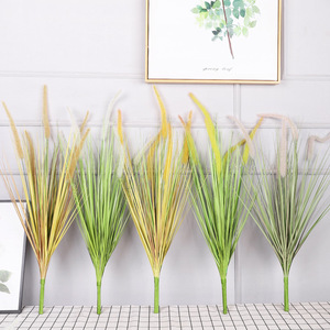 QIHAO <b>Artificial</b> Reed <b>Bouquet</b> 5-Head Silk Flower Dried Flower Decor Indoor Home Decoration - Product Image 4