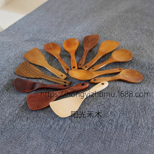 Juego de cucharas de arroz de madera, 11 piezas, solo para lavar a mano, para utensilios de cocina - Product Image 2