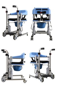 Elevador de elevación hidráulico Manual de transferencia de Hospital 3-1 Silla de rueda de inodoro multifuncional con inodoro - Product Image 2